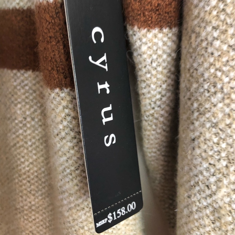 Cyrus Knit Camel Combo Coatigan Coat Cardigan Sz L NWT - Picture 6 of 10